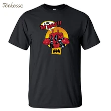 Мужская футболка с дэдпулом, футболка с надписью «I Am The Night»,, летние топы, футболка с графическим рисунком, хлопковая футболка, забавная Мужская футболка с надписью «Dead Pool»