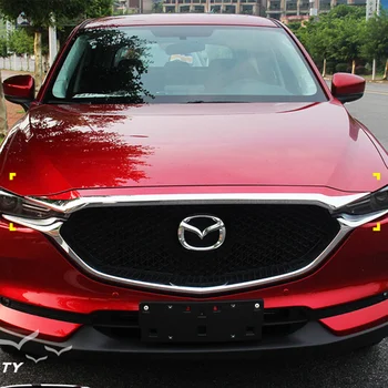 

AITWATT Car Styling 2017 2018 2019 For Mazda CX-5 CX5 ABS Chrome Exterior Front Engine Machine Grille Upper Hood Cover Trim 1Pcs