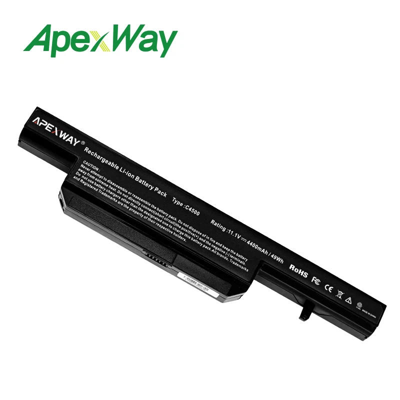 Аккумулятор Apexway для ноутбука 6 ячеек лампочек Φ C4100 C4500 C4500Q C4501 87 C480S 4P4 KB15030 W150ER 4505