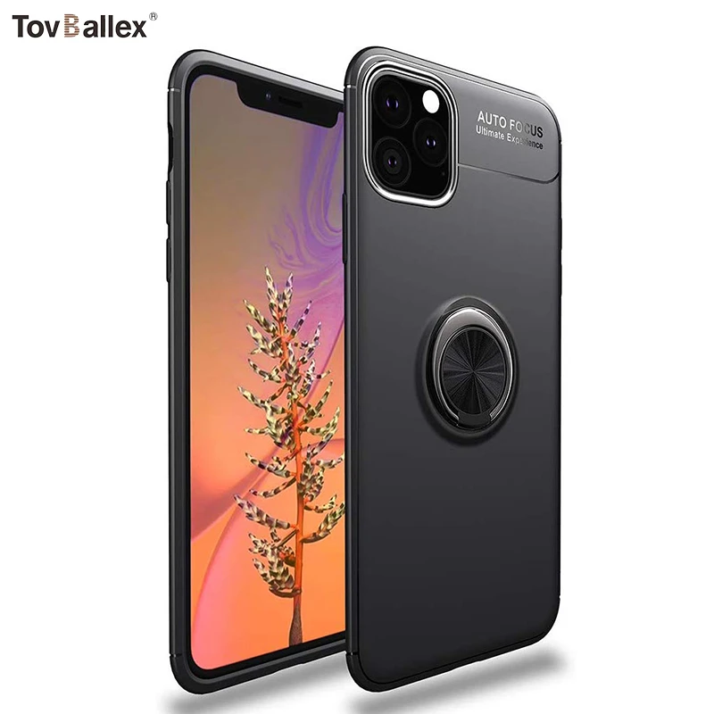 100 шт. чехол для телефона Apple iPhone 11 Pro Max XS XR X 8 7 6 6S Plus SE 5 5S металлическое кольцо-держатель для пальца сверхмощный мягкий чехол
