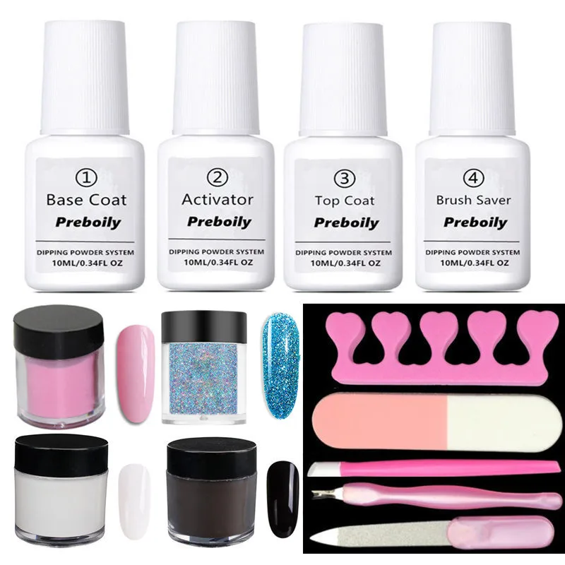 13pcs Set9 13 шт./компл. поднос для ногтей порошок с погружения основание активатор вставка из жидкого геля для ногтей Цвет натуральный сухой без УФ светодиодная лампа - Цвет: 13pcs Set9