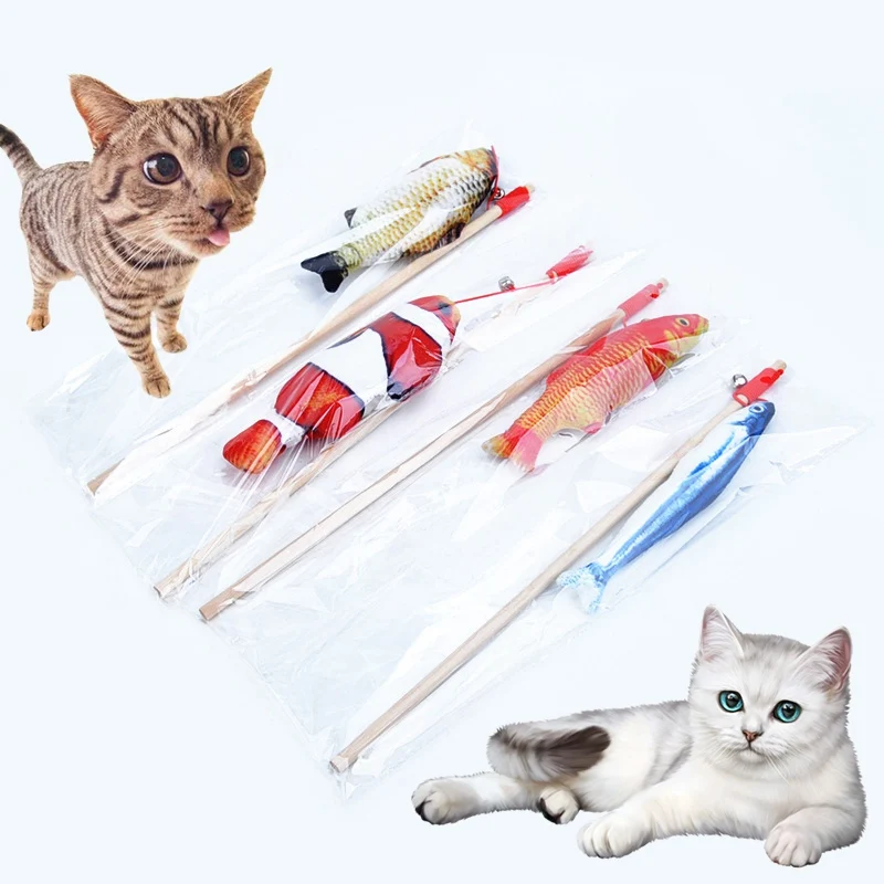 Забавные игрушки для кошек, Интерактивная палочка для кошек с колокольчиком, игрушечная игрушка для кошек, щенков, мягкая кукла, подарки, товары для домашних животных