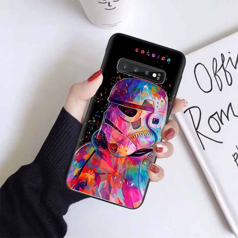 Чехол Star Wars для samsung Galaxy S10+ Plus Lite Note 10 9 8 S9 S8 J4 J6+ Plus S7 S6 черный чехол для телефона