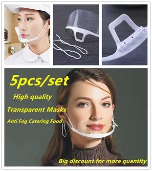 

5pcs/lot Transparent Masks Permanent Anti Fog Catering Food Hotel Plastic Kitchen Restaurant Masks Kitchen Tools
