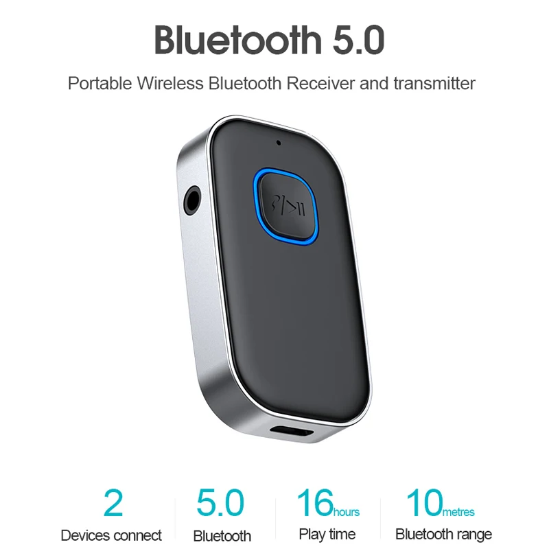 Bluetooth 5 0 Receiver Transmitter 3 5mm Jack Aux Wireless Adapter for Car Headphone Audio Receiver Music Player