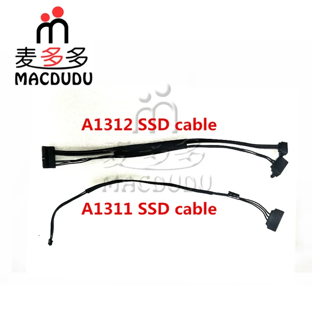 New SSD Cable for iMac 21 A1311 27 A1312 SSD Hard Disk Drive SATA Data  Power Cable