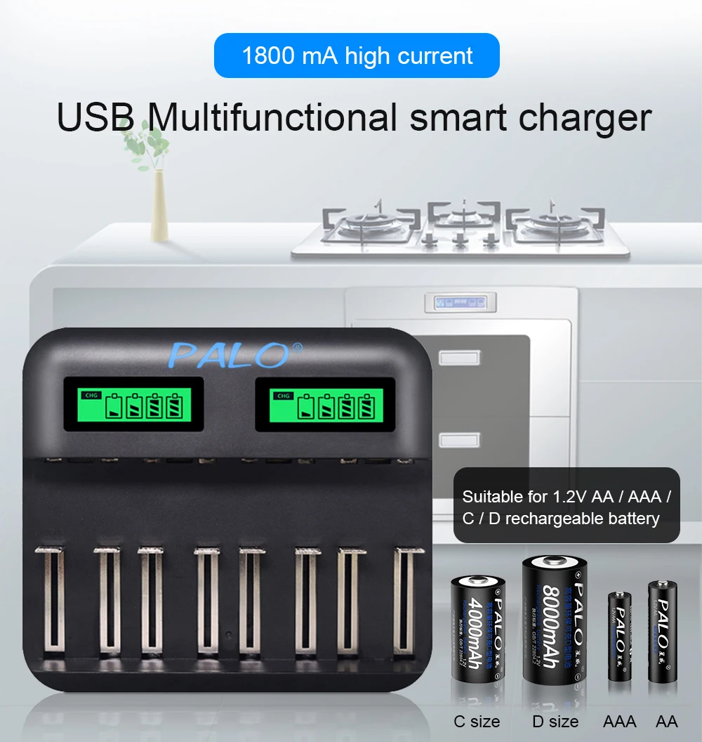 Palo display lcd inteligente usb carregador de