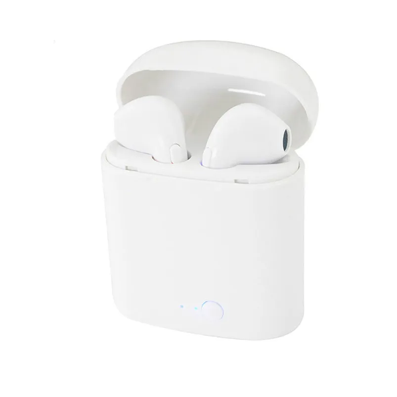 

Upgrade Bluetooth 5.0 Headphones Sport Headset TWS Earphones I7S Stereo Earbuds Microphone Charging Box for Android for iPhone