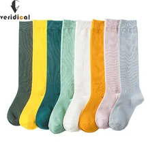 VERIDICAL/5 пар/лот, гольфы в японском стиле для женщин и девочек, однотонные хлопковые бесшовные теплые зимние носки harajuku хорошего качества