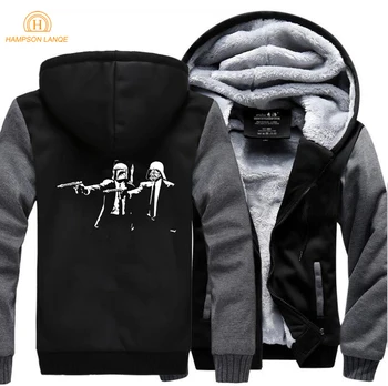 

Banksy Warm Thick Fleece Men Winter Jacket Pulp Fiction Coat Hip Hop Coats Hooded Jackets Sweatshirts Hoodies Jackets Sportswear