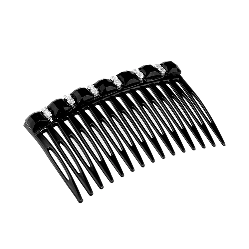 

2pcs/set 15 Tooth Women Hair Combs Handmade Rhinestone Headwear Girls Hair Accessories Top Clip Fixed Hairstyle Design Fixed