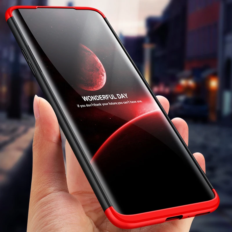 Роскошный чехол GKK для Oneplus 7 pro на 360 градусов ударопрочный Жесткий ПК матовый