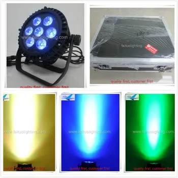 

E-8lights with case Stage Light DMX512 Effect Led Par Outdoor 7x10W RGBW 4 in 1 Quad Led Par light IP65 For DJ Party Wedding