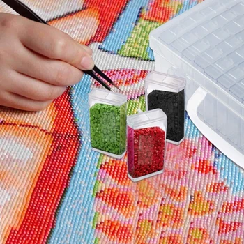 

64 Grids Diamond Painting Storage Box, Rice beads beads nail art Diamond Paintin 53CB