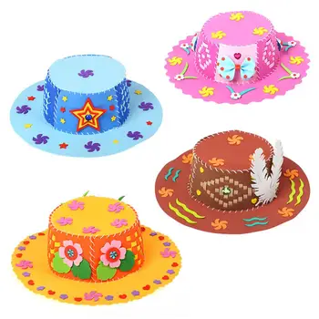 

3D Puzzle DIY Handmade EVA Hat Children Art Craft Birthday Gift Educational Toy