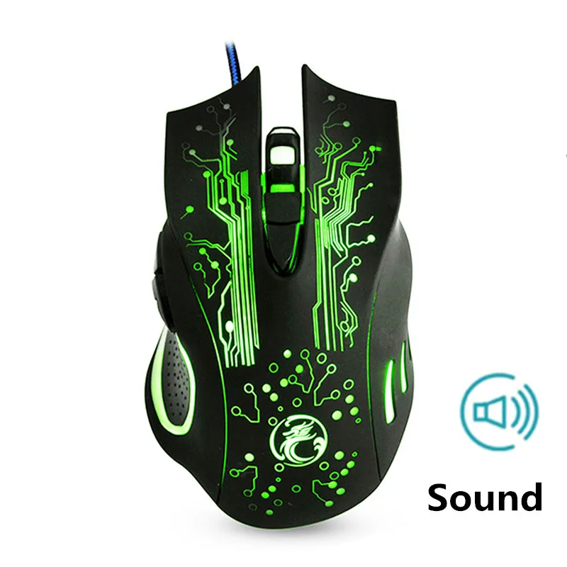 Normal Sound Mouse Проводная игровая мышь Бесшумная геймер игровой мыши кабель USB 6 кнопок эргономичные мыши Красочный светодиодный оптический Mause для ПК Компьютерная игра X9 - Цвет: Normal Sound Mouse