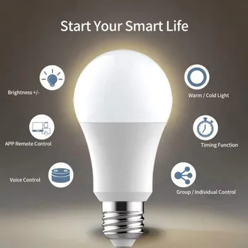 

Smart LED Light Bulb E27 Screw RGB WiFi Multicolor Light Bulb For ECHO Google Home