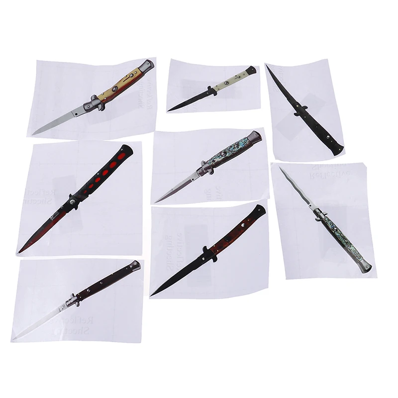 15cm Automatic Switchblade Knife Car Truck Decal Bumper Window Graffiti Stickers Waterproof For Car Or Home Decoration
