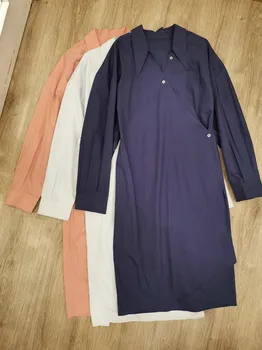 

Women Dress 2020 Summer Spring Women's Collage Cotton High Waist Irregular Midi Dress