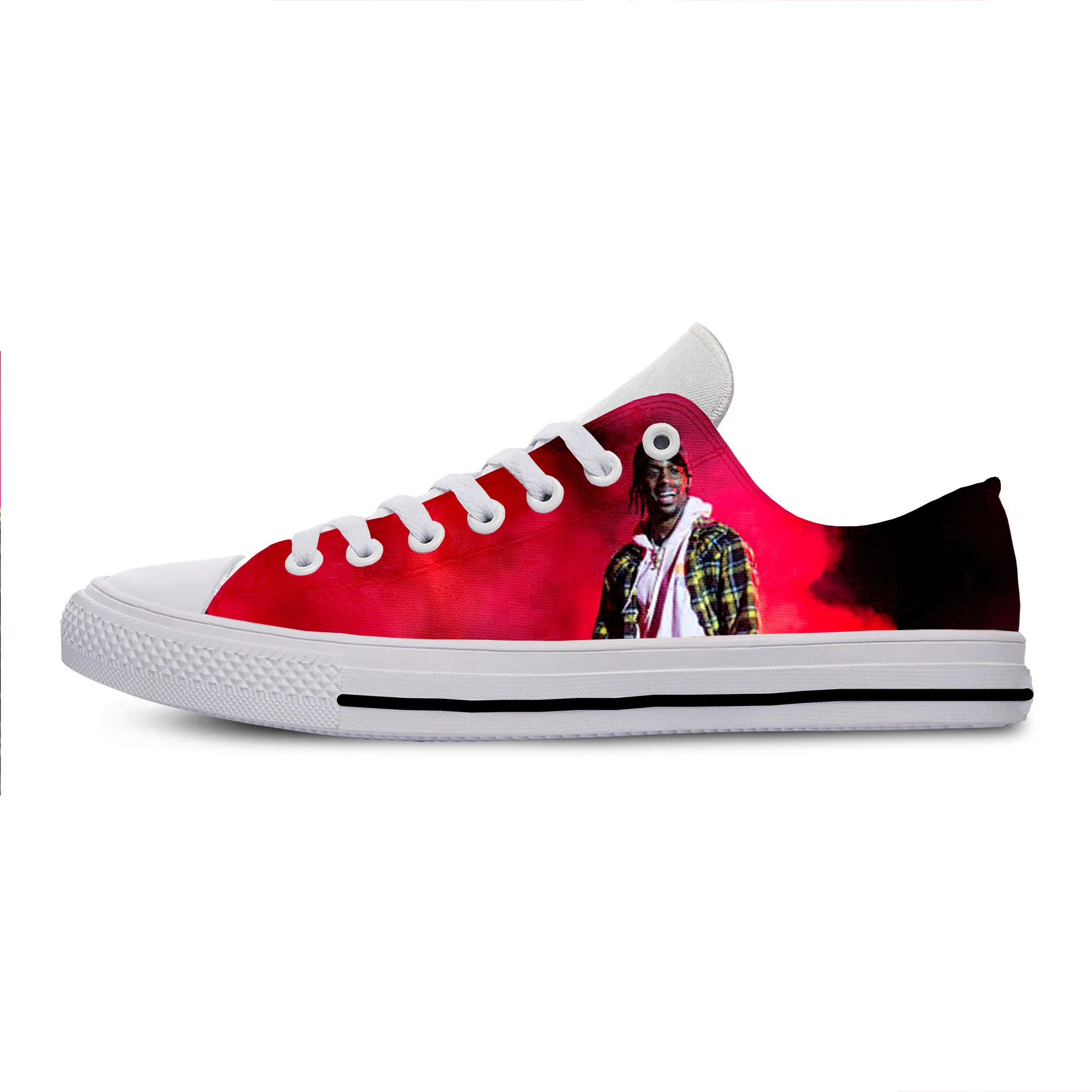 2019 Hot Cool Fashion Summer Handiness Casual Harajuku Shoes 3D Print For Man Woman Hip Hop Rap Music Rock Rapper Travis Scott | Обувь