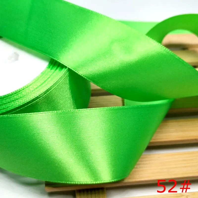 HL 5 meters 15/20/25/40/50mm  Solid Color Satin Ribbons Wedding Decorative Gift Box Wrapping Belt DIY Crafts