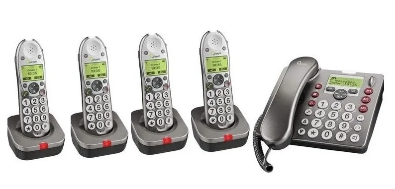 Цифровой беспроводной телефон с автоответом и диктофоном, межтелефонным звонком и быстрым циферблатом, подсветкой ЖК-беспроводной домашний телефон Handfree - Цвет: 5 device