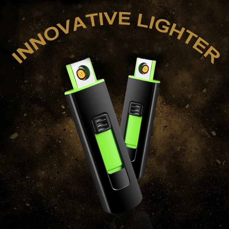 Ветрозащитная беспламенная USB 2 0 Зарядка Зажигалка электронная ультра тонкая