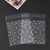 100 PCS Gift bags plastic biscuit packaging bread baking supplies white dot candy party wedding decoration ► Photo 1/6