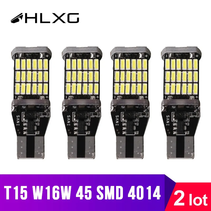 Супер яркий T15 LED W16W 921 906 45 SMD 4014 автомобильный обратный сигнал Реверсивные огни