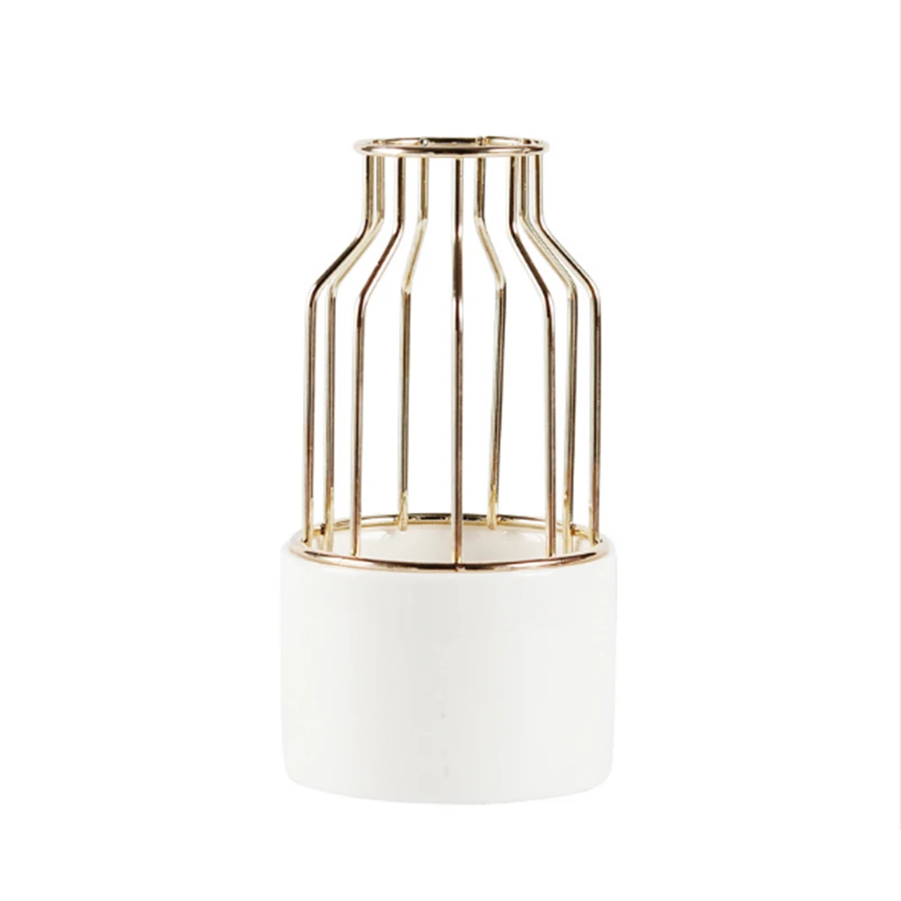 Gold S Geometric Flower Stand Planting Home Vase Plant Flower Pot Rack Garden Holder for Decor Flower Pot - Цвет: Gold S