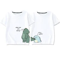 2022 Mother Kids Family Matching Outfit T-Shirts Clothes 100% Cotton Short Sleeve Dinosaurs Cartoon Parent Girls Boys Clothing 2