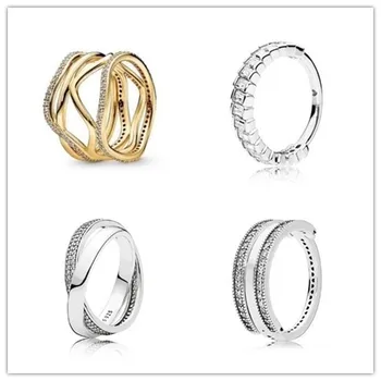 

925 Sterling Silver Trendy Love Forever Promise Ring For Women Wedding Engagement Party Gift Pandora Jewelry