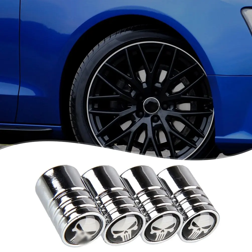 1PC Automotive Universal Conversion Accessories Metal Long-toothed Gimmick Style Valve Cap Tire Valve Cap