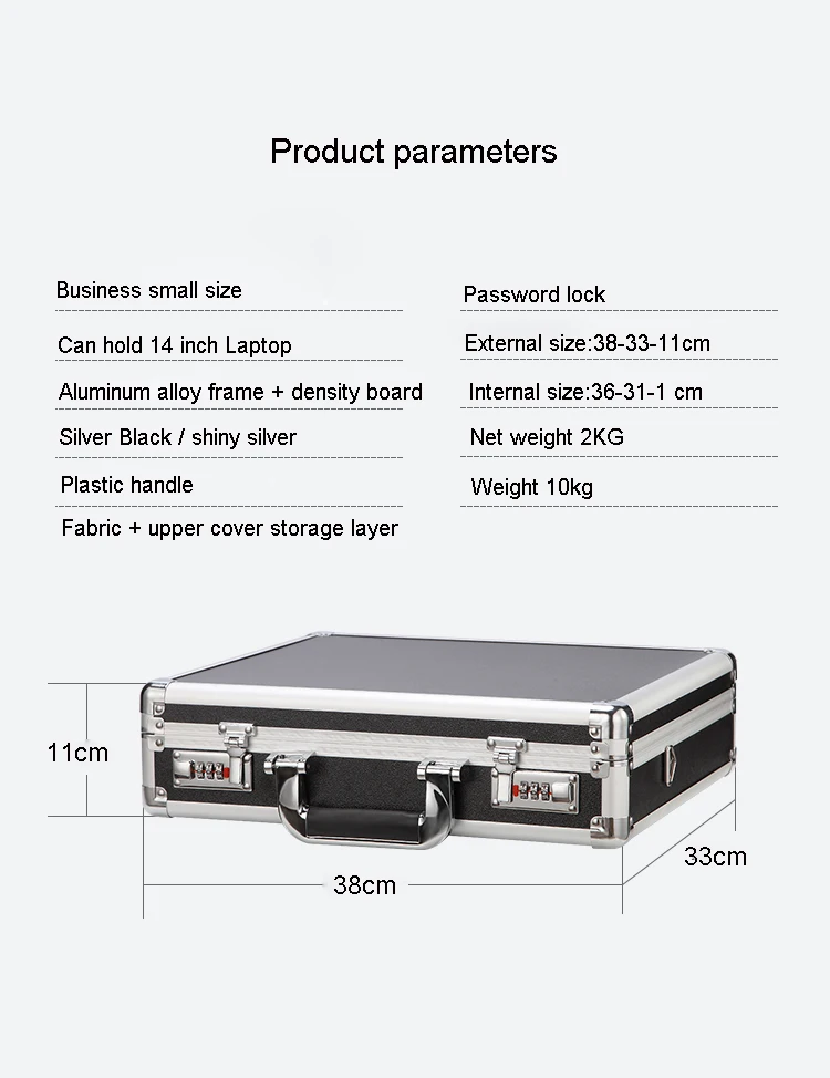 Портативный ящик с паролем и замком, многофункциональный чехол для ноутбука, компьютера, алюминиевый чехол для инструментов, коробка для хранения файлов, сертификат для дома