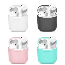 Tpu 실리콘 블루투스 무선 이어폰 케이스 airpods 보호 커버 스킨 액세서리 애플 에어 포드 충전 박스(China)