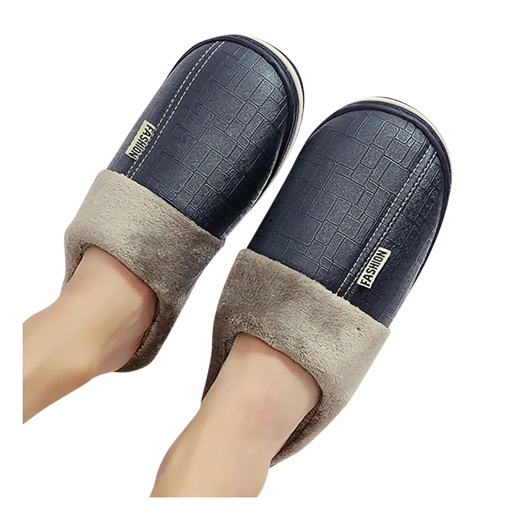 

Winter Slippers Sandals Women Shoes Woman Shoes Men's Large Size Waterproof Home Plus Velvet Warm Shoes Cotton Slippers Women