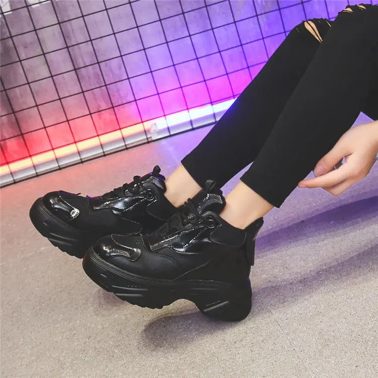 Winter Women High Top Sneakers Fashion Ladies Chunky Shoes Tenis Basket Female Brand Orange Platform Casual Shoes Woman