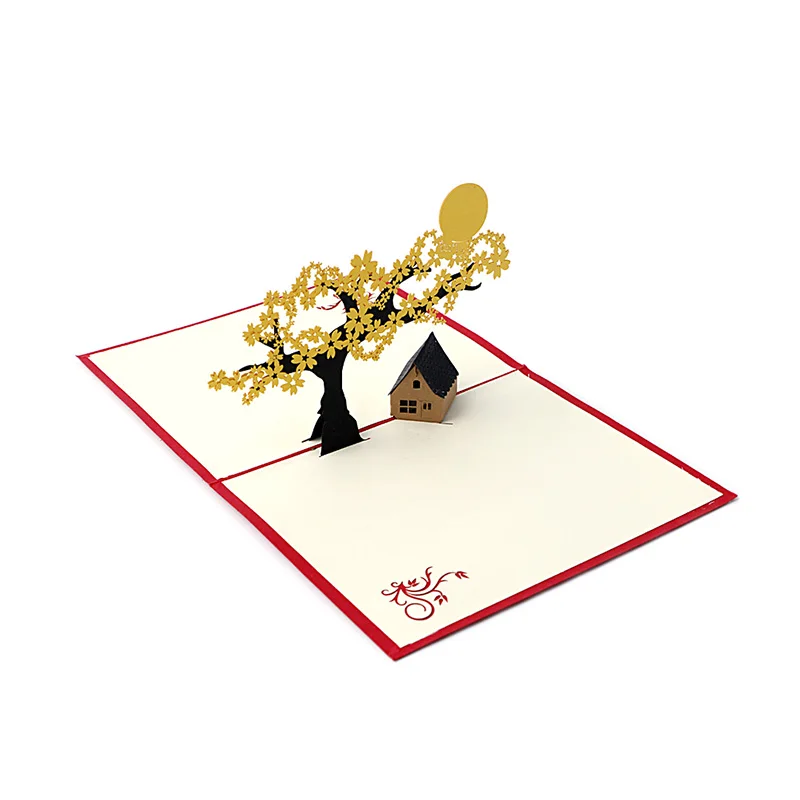 

3D Pop Up Greeting Card Handmade Happy Birthday Merry Christmas Card