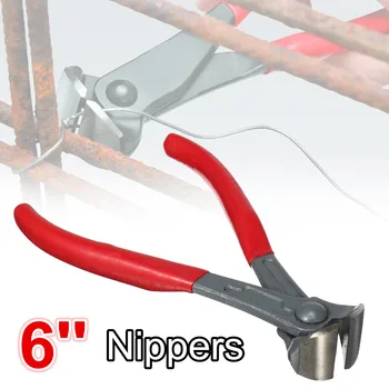 

6 Inch Steel Fixers End Nippers Cutting Cutter Wire Pliers TPR Grip Hand Tool Multi-function Nail Lifting Pliers Flat Pliers