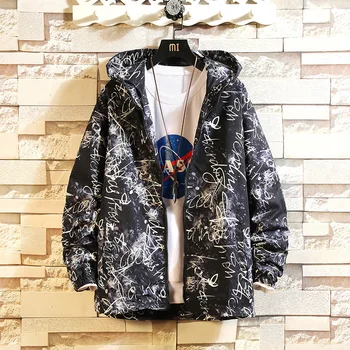 

New men's autumn men's / women's windbreaker camouflage jacket casual hip hop hooded jacket street night shiny Harajuku jacket