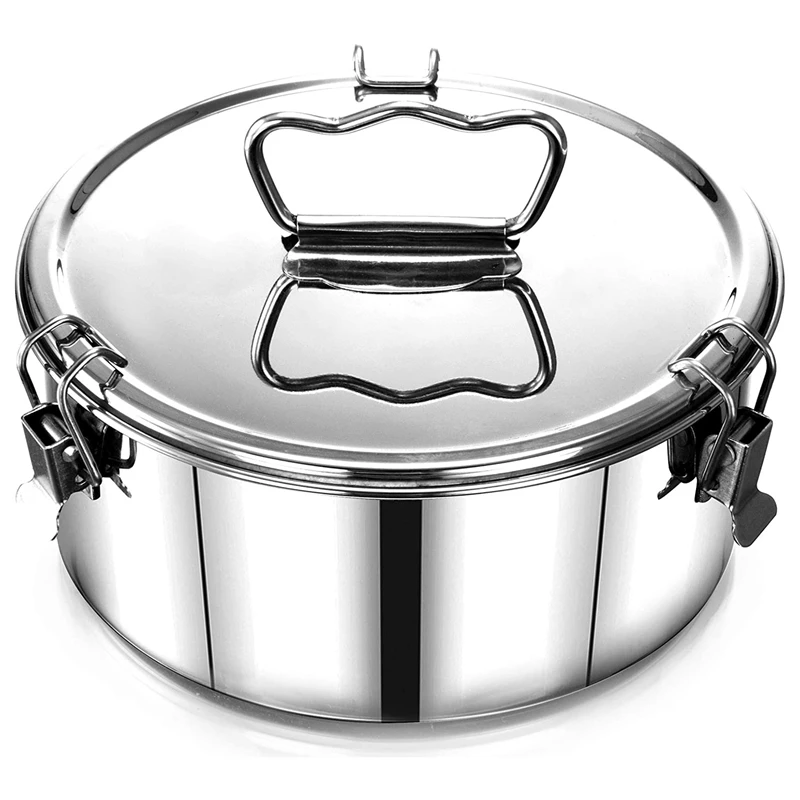 Neue Edelstahl Flan Form mit Deckel und Einfach Heben Griff, Zubehör für 6, 8 Qt Backen, 2-Qt Kuchen Pan