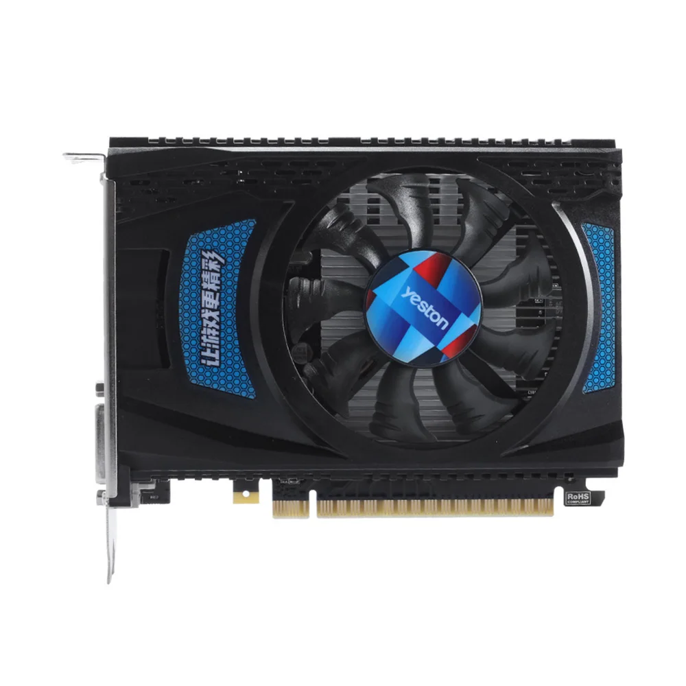 Yeston RX550-2G D5 TA Видеокарты Radeon Chill 2 Гб памяти GDDR5 128 бит 6000 МГц DP+ HDMI+ DVI-D графический процессор небольшого размера