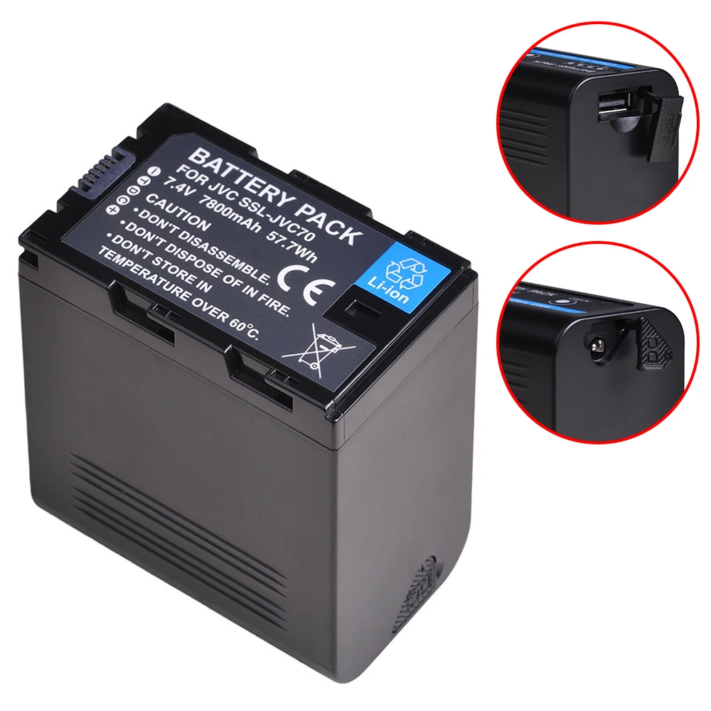 JVC50 JVC70 SSL-JVC50 SSL-JVC70 Battery for JVC GY-HMQ10 GY-LS300