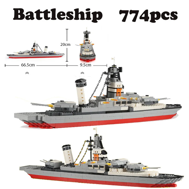 

2020 new military battleship bricks silver big ship toy building block decoration 5660 DIY educational toy children's gift