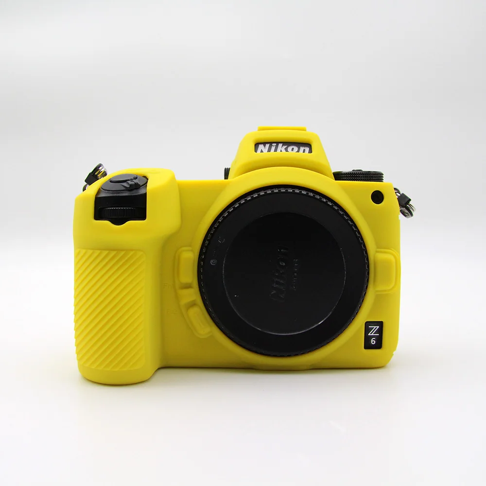 Yellow A Хорошая мягкая сумка для камеры силиконовый чехол для Nikon Z6 Z7 закаленное стекло резиновый чехол для камеры защитный корпус - Цвет: Yellow A