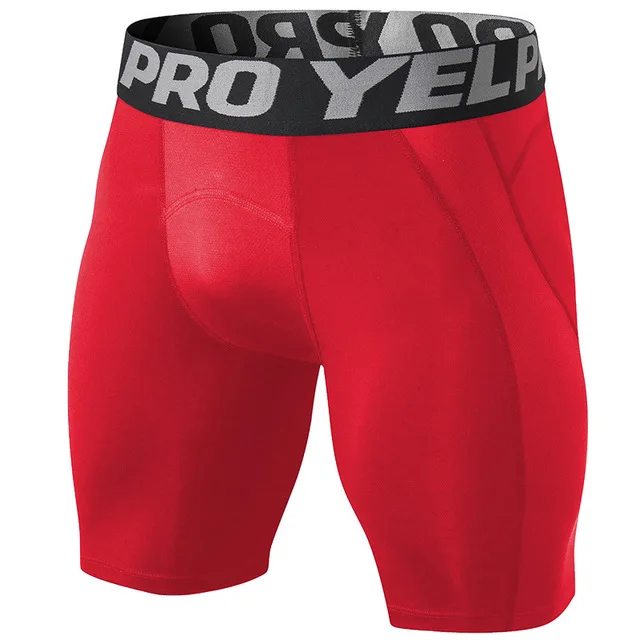 Mens Compression Shorts Fitness Gym 