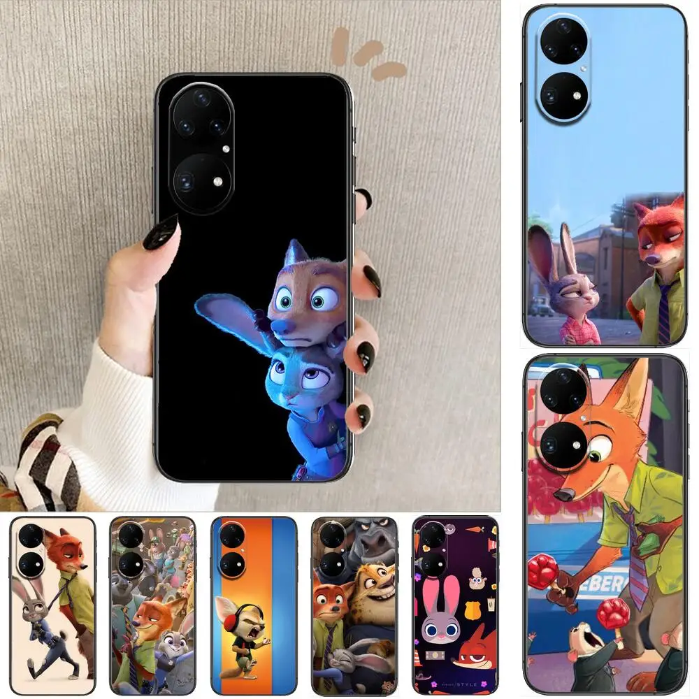 Чехол для телефона с рисунком Джуди из мультфильма Zootopia Huawei p50 P40 p30 P20 10 9 8 Lite E Pro Plus