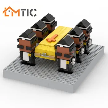 

MOC Building Blocks Ghana Funeral Dance on Funerals Team Men 2020 Funny Meme Dance With Casket Toys For Children Kids gift