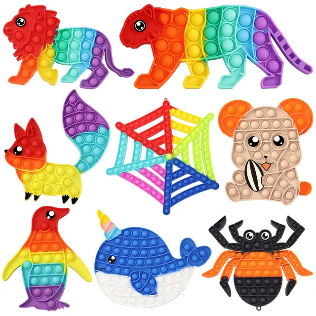 Dzieci kształt kolorowe zwierzęta silikonowe do zabawek dek…