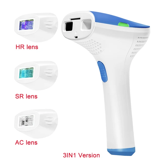 Mlay IPL Hair removal Epilator a Laser Permanent Malay Hair Removal Machine Face Body Electric depilador a Laser 500000 Flashes 3 IN 1 Blue